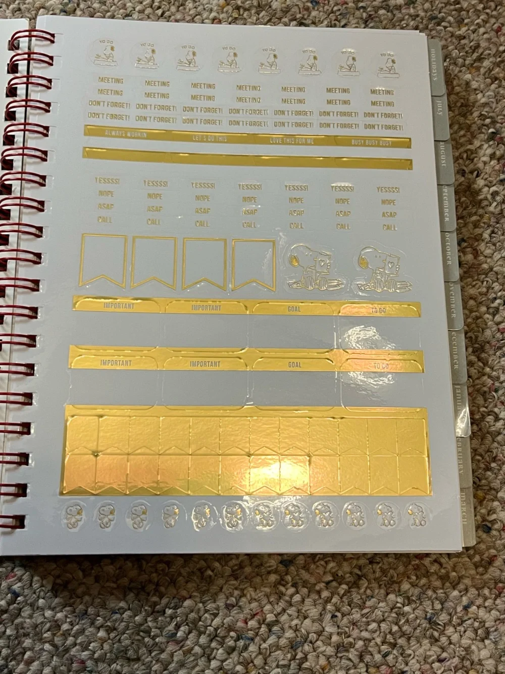 🆕 Peanuts Snoopy 2027 Pink Spiral Planner